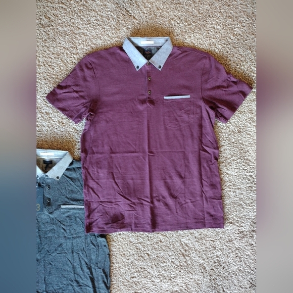 Good Man Brand Gray And Burgundy Polo Shirts NWT - Picture 2 of 7